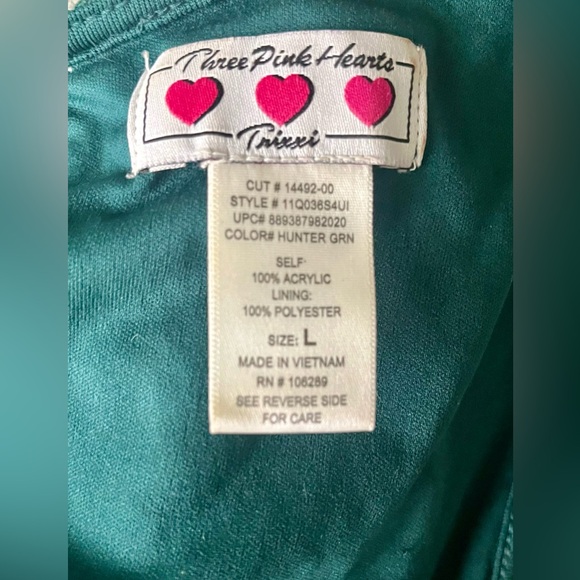 Lace Hunter Green Blouse - Picture 4 of 4